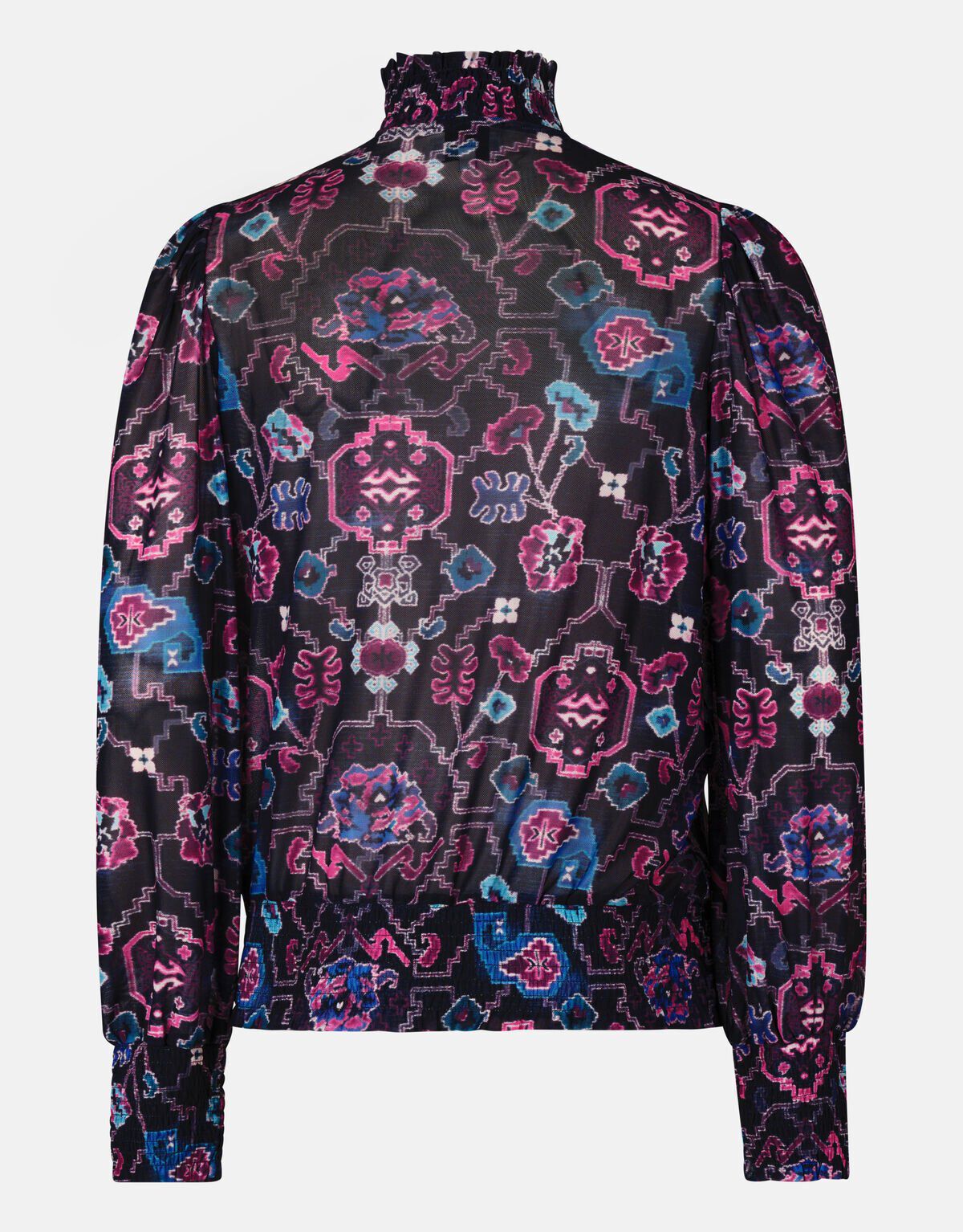 Grafische Print Mesh Top Zwart SHOEBY WOMEN