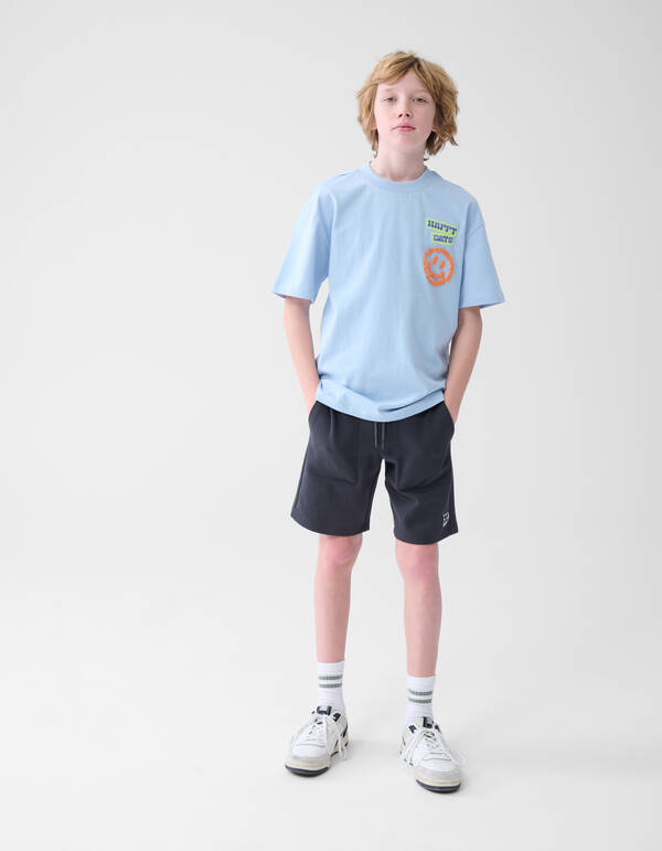 Pique Label Short Donkergrijs SHOEBY BOYS