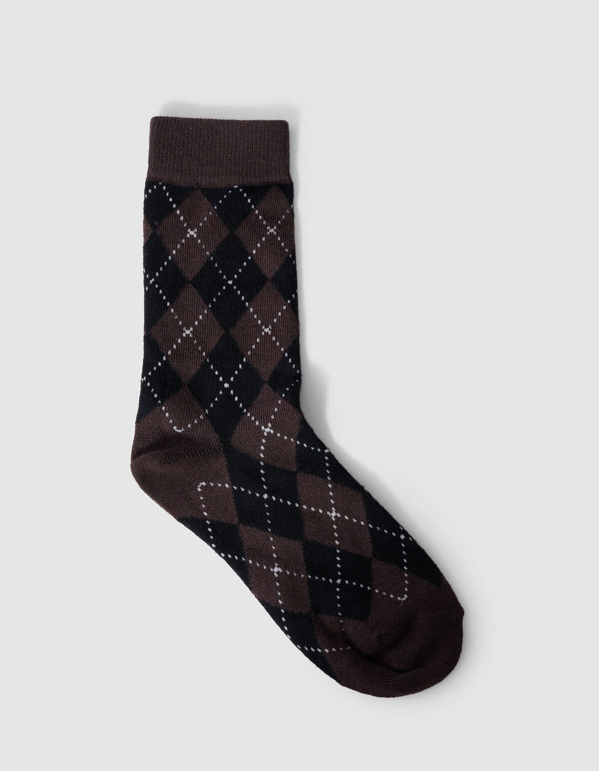 Ruiten Sokken Zwart/Donkerbruin SHOEBY ACCESSOIRES