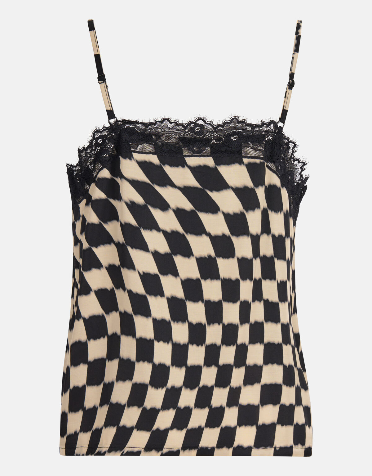 Printed Singlet Zwart/Gebroken Wit SHOEBY WOMEN