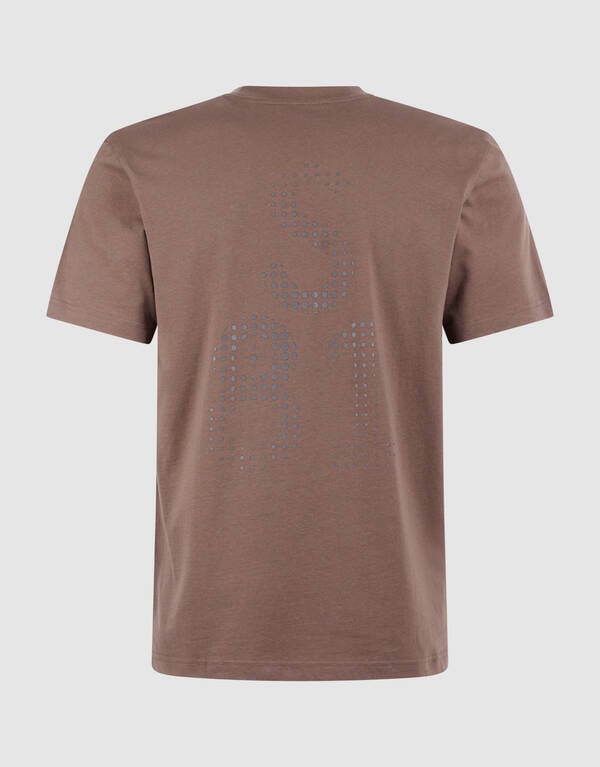 Dotted Atwork T-shirt Donkerbruin SHOEBY MEN