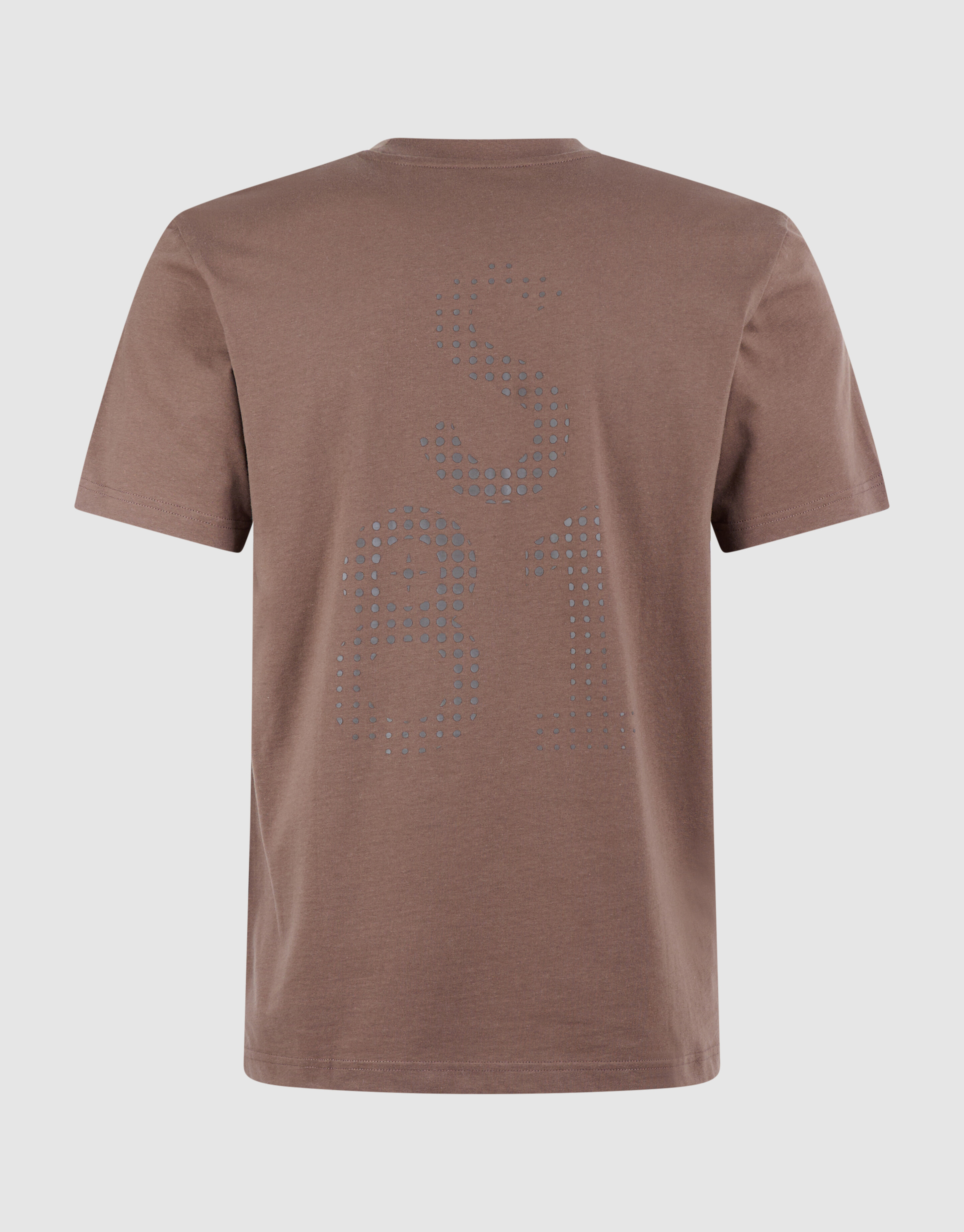 Dotted Atwork T-shirt Donkerbruin SHOEBY MEN
