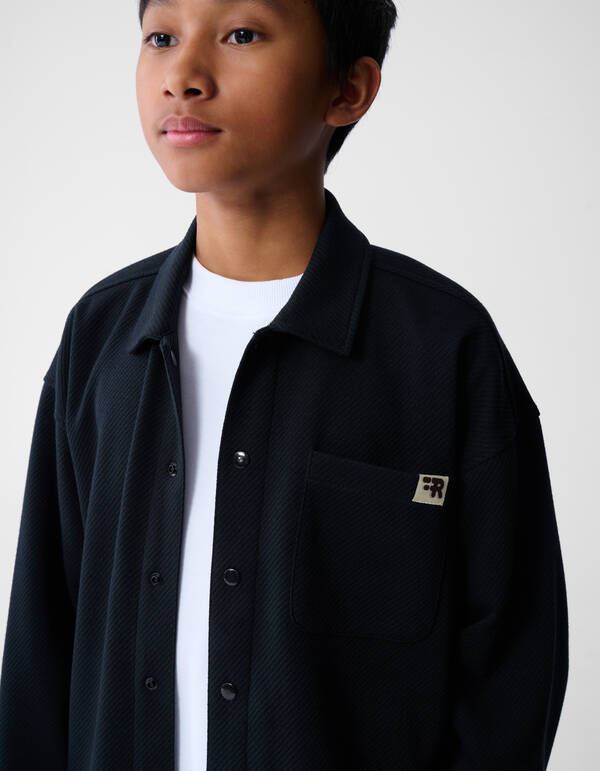 Structuur Overshirt Donkergrijs SHOEBY BOYS