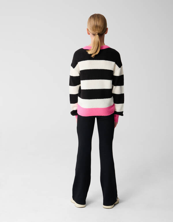 Smile Striped Trui Zwart SHOEBY GIRLS