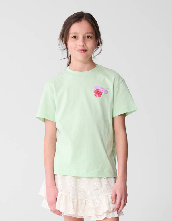 Aloha Artwork T-shirt Lichtgroen SHOEBY GIRLS