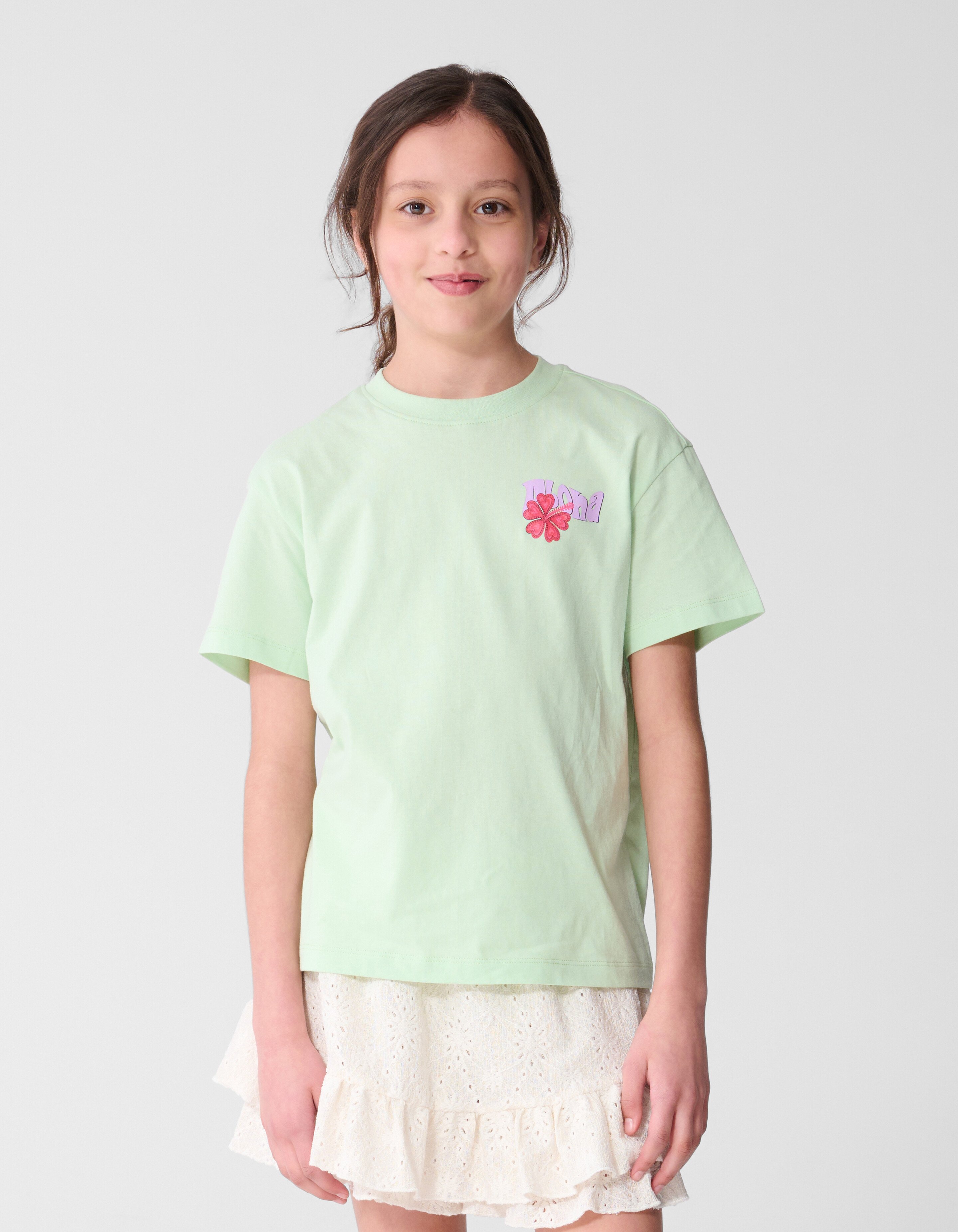 Aloha Artwork T-shirt Lichtgroen SHOEBY GIRLS