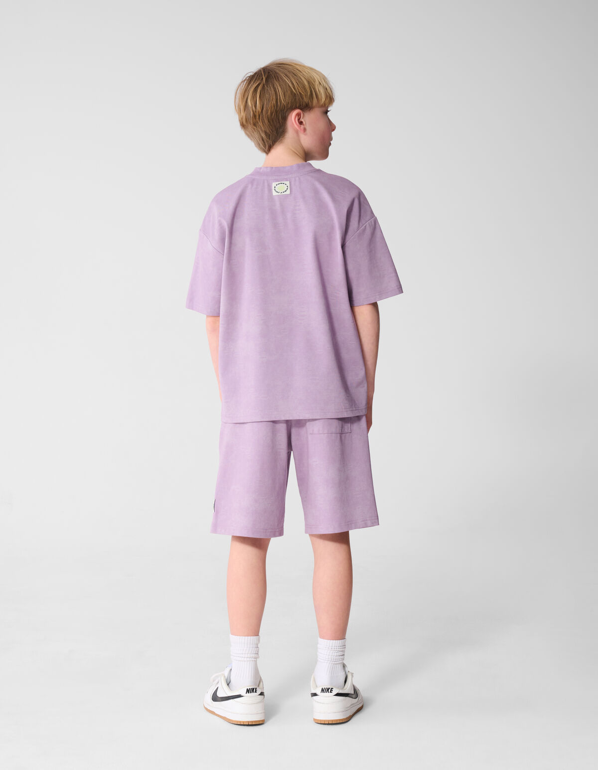 Oversized Washed Label T-shirt Lichtpaars SHOEBY BOYS