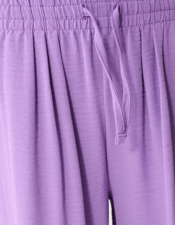 Twist Wide Leg Broek Paars SHOEBY GIRLS