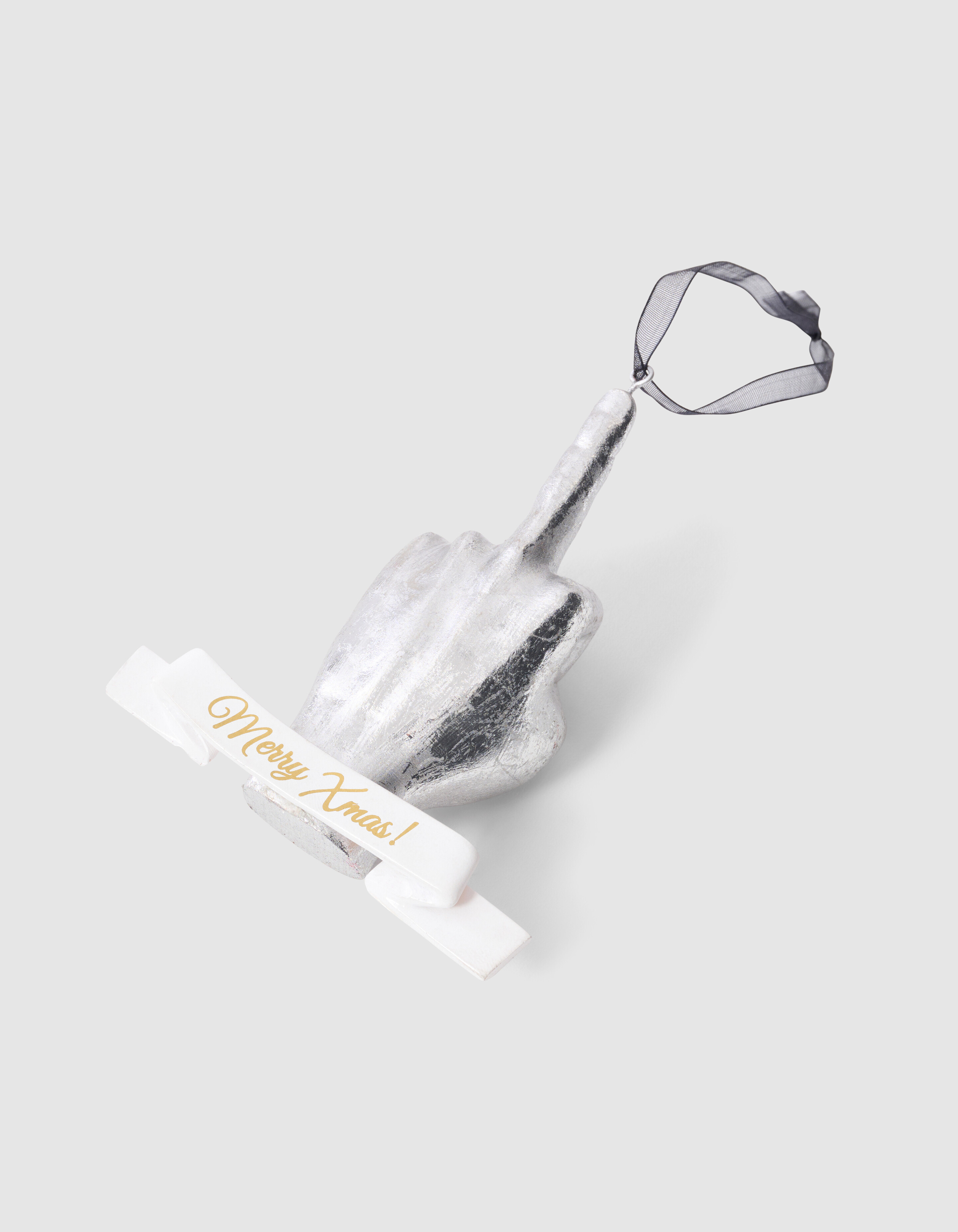 Finger Kerstbal Zilver By Fred SHOEBY ACCESSOIRES