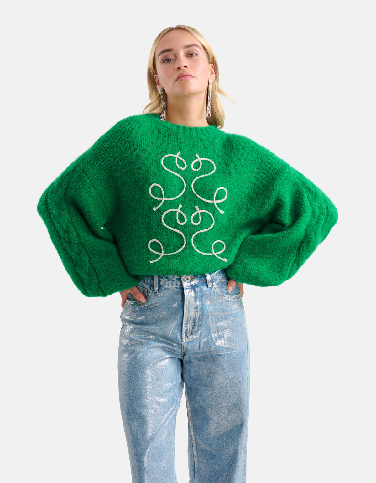 Kabeltrui Groen SHOEBY WOMEN