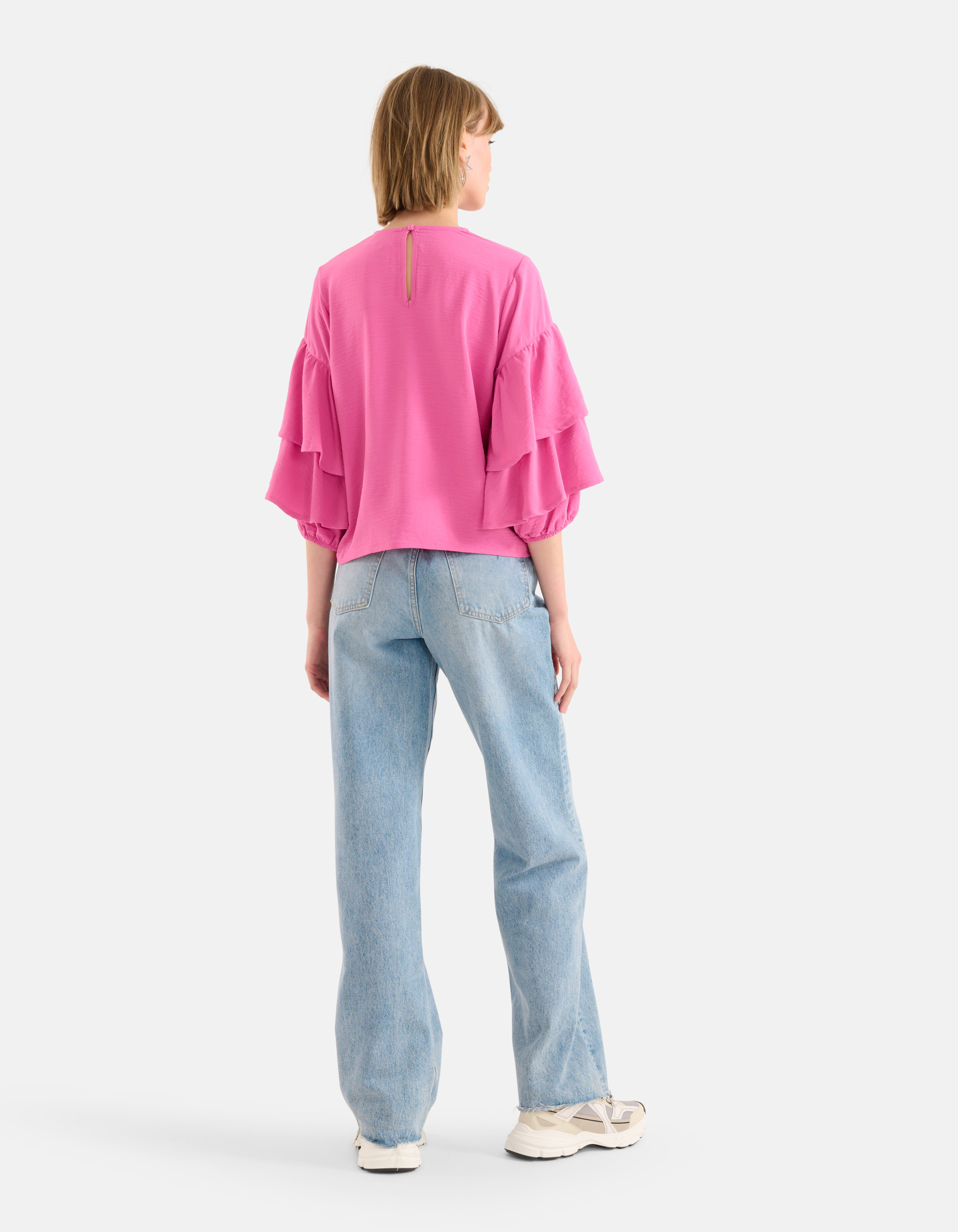 Ruffle Blouse Roze SHOEBY WOMEN