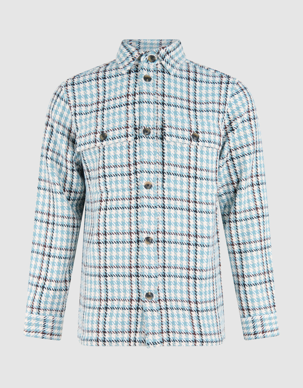 Ruiten Overshirt Lichtblauw SHOEBY MEN