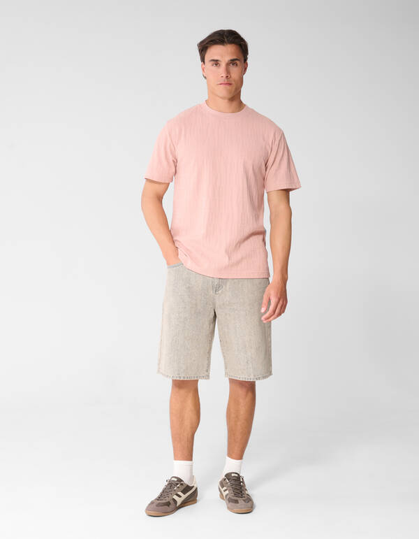 Eighty One Tekst T-shirt Roze SHOEBY MEN