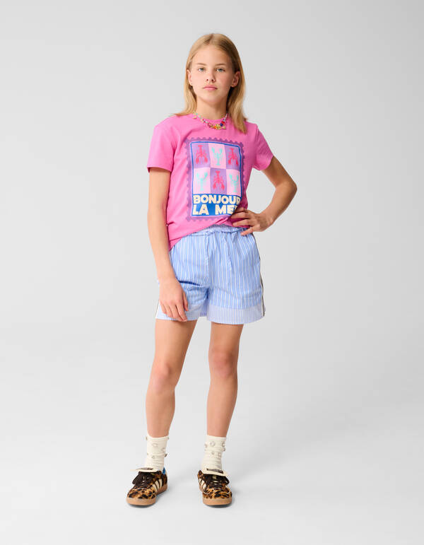 La Mer Artwork T-shirt Roze SHOEBY GIRLS