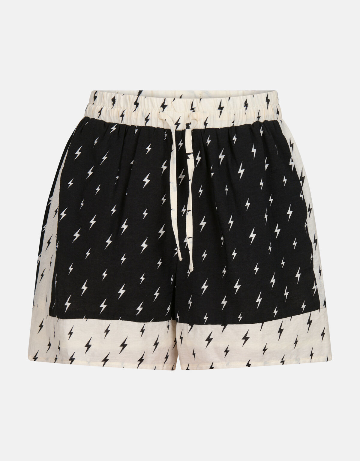 Printed Short Zwart/ Gebroken Wit SHOEBY GIRLS