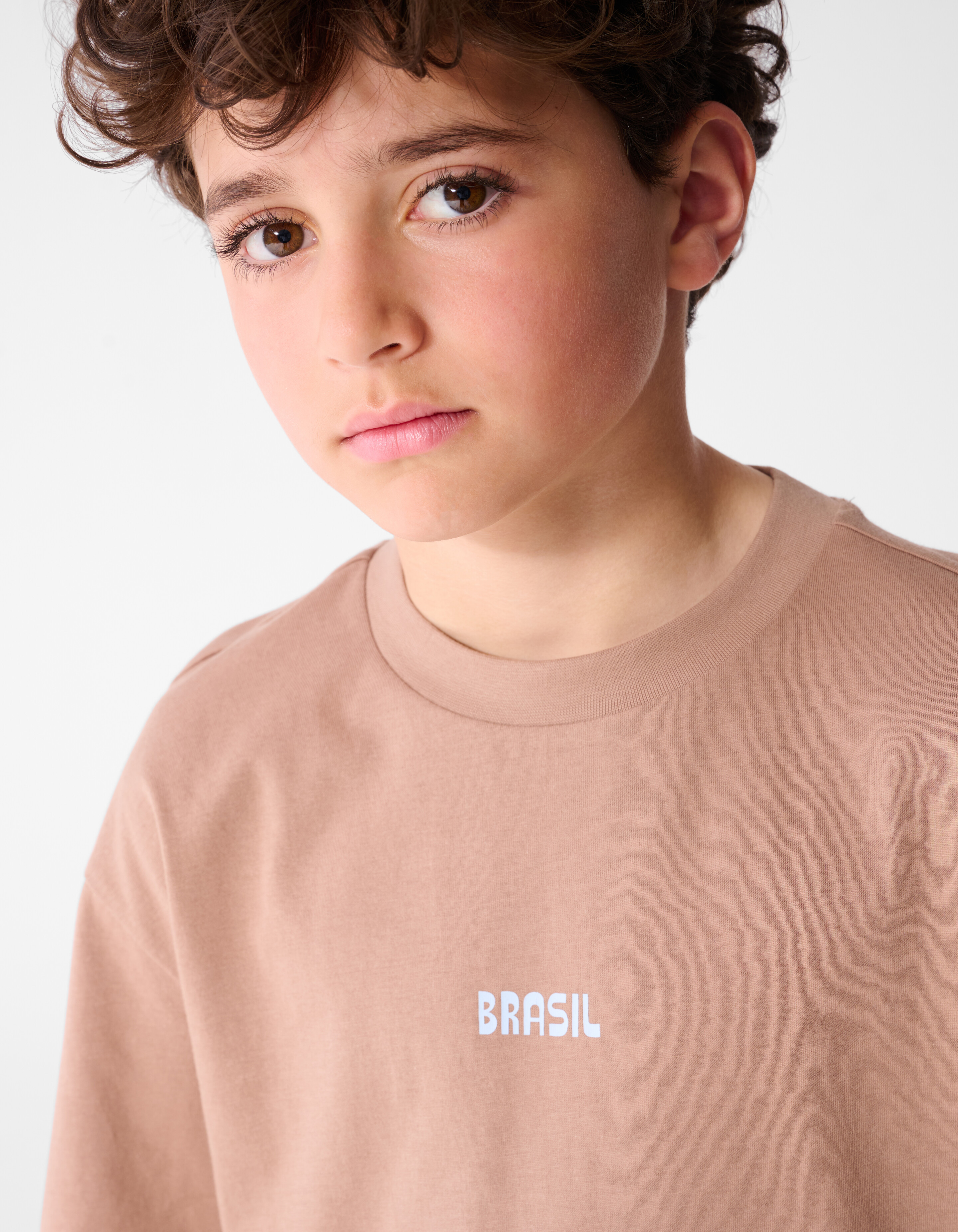 Brasil Artwork T-shirt Lichtbruin SHOEBY BOYS