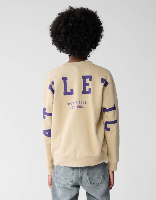 Athletic Artwork Sweater Beige SHOEBY BOYS