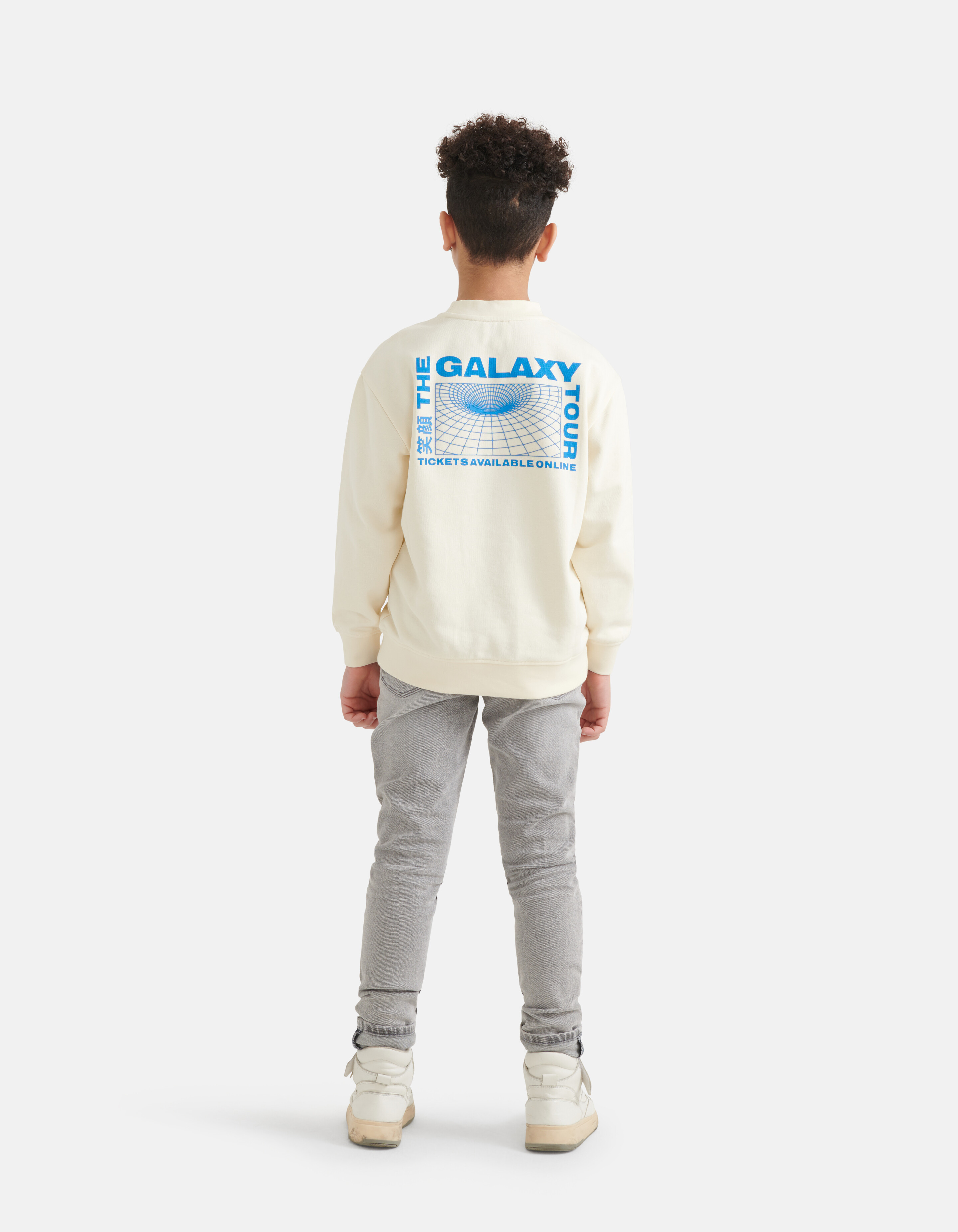 Artwork Sweater Gebroken Wit SHOEBY BOYS