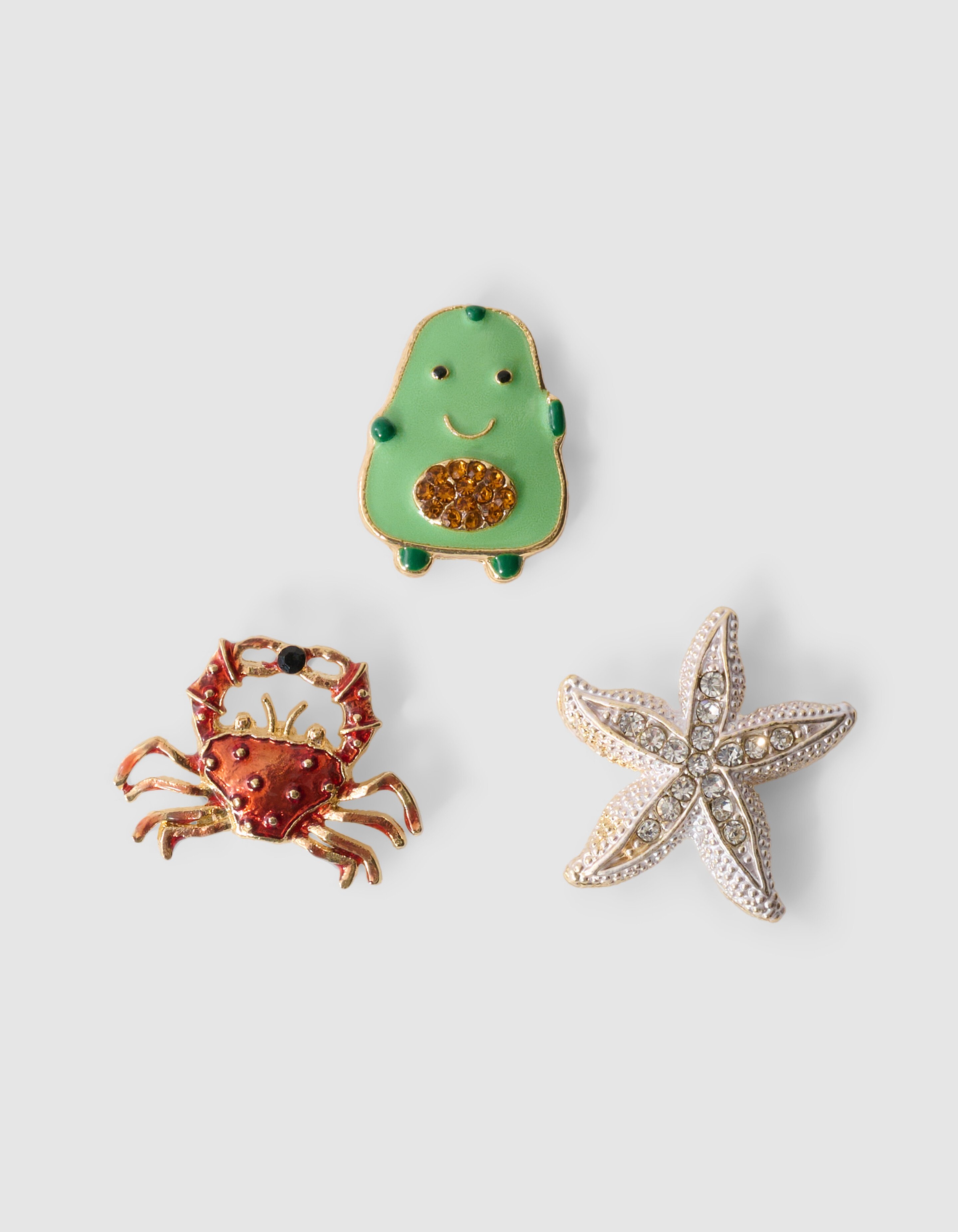 Avocado Broche Set Goud SHOEBY ACCESSOIRES