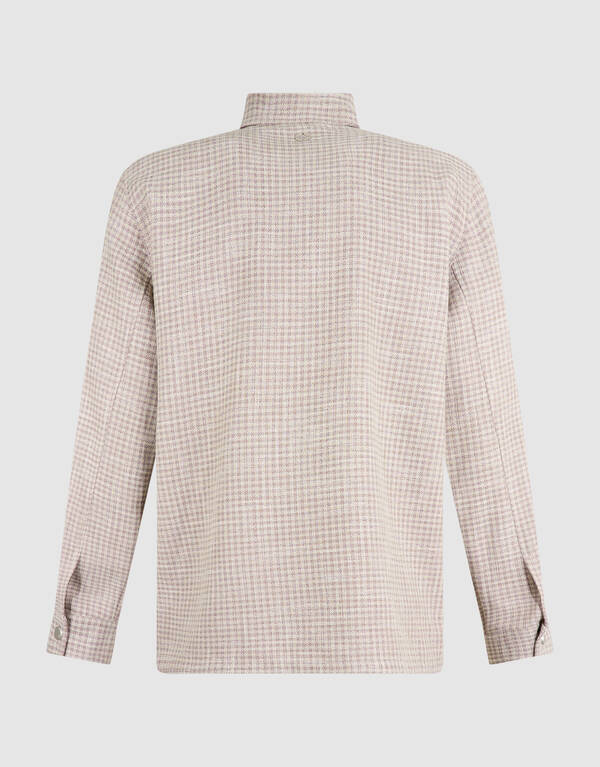Melange Check Overshirt Zand SHOEBY MEN