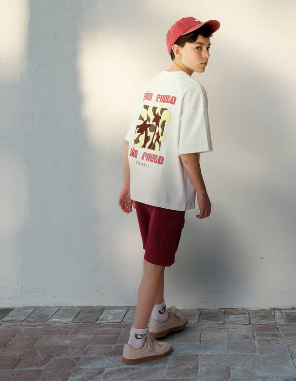 Sao Paolo Artwork T-shirt Wit SHOEBY BOYS