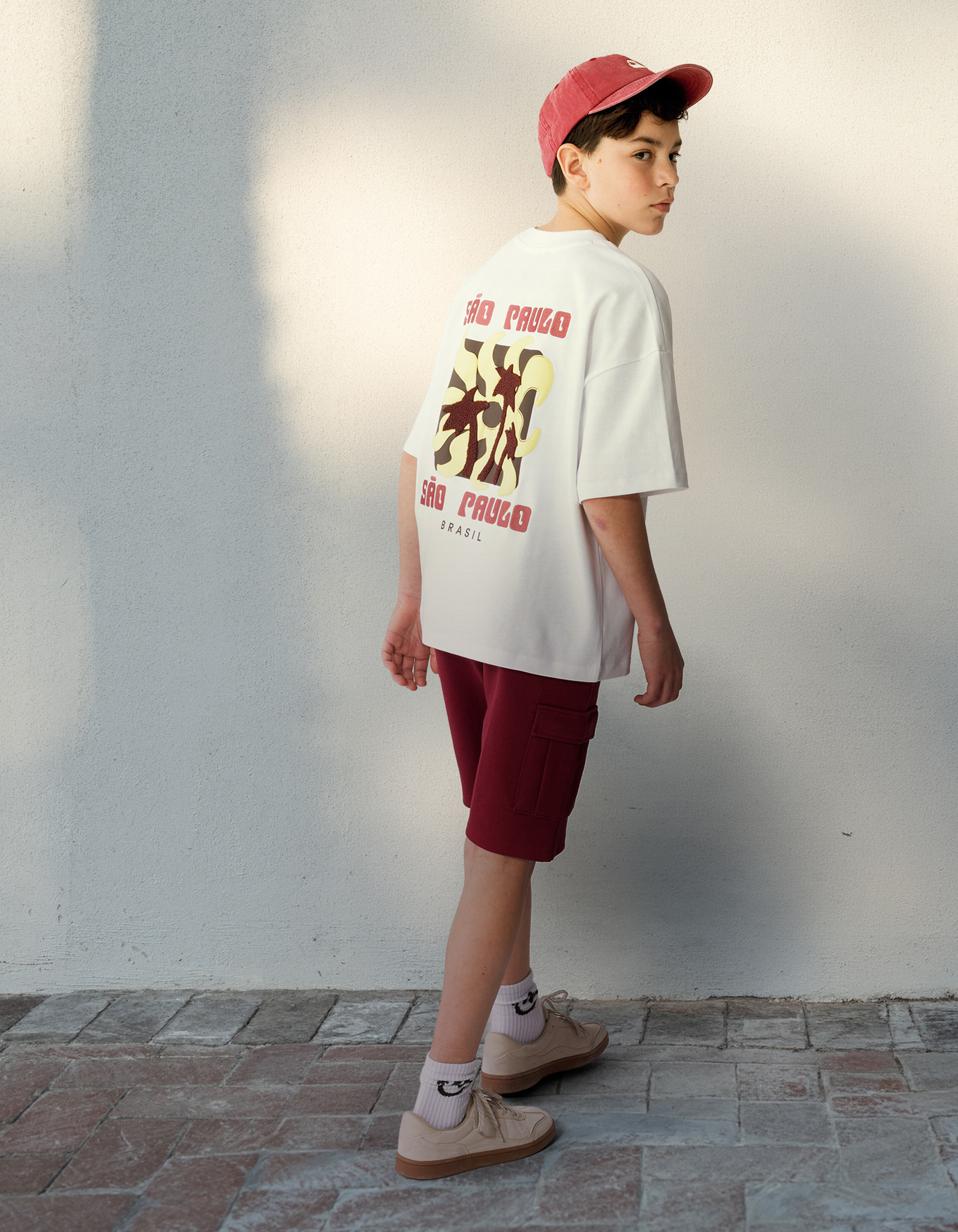 Sao Paolo Artwork T-shirt Wit SHOEBY BOYS