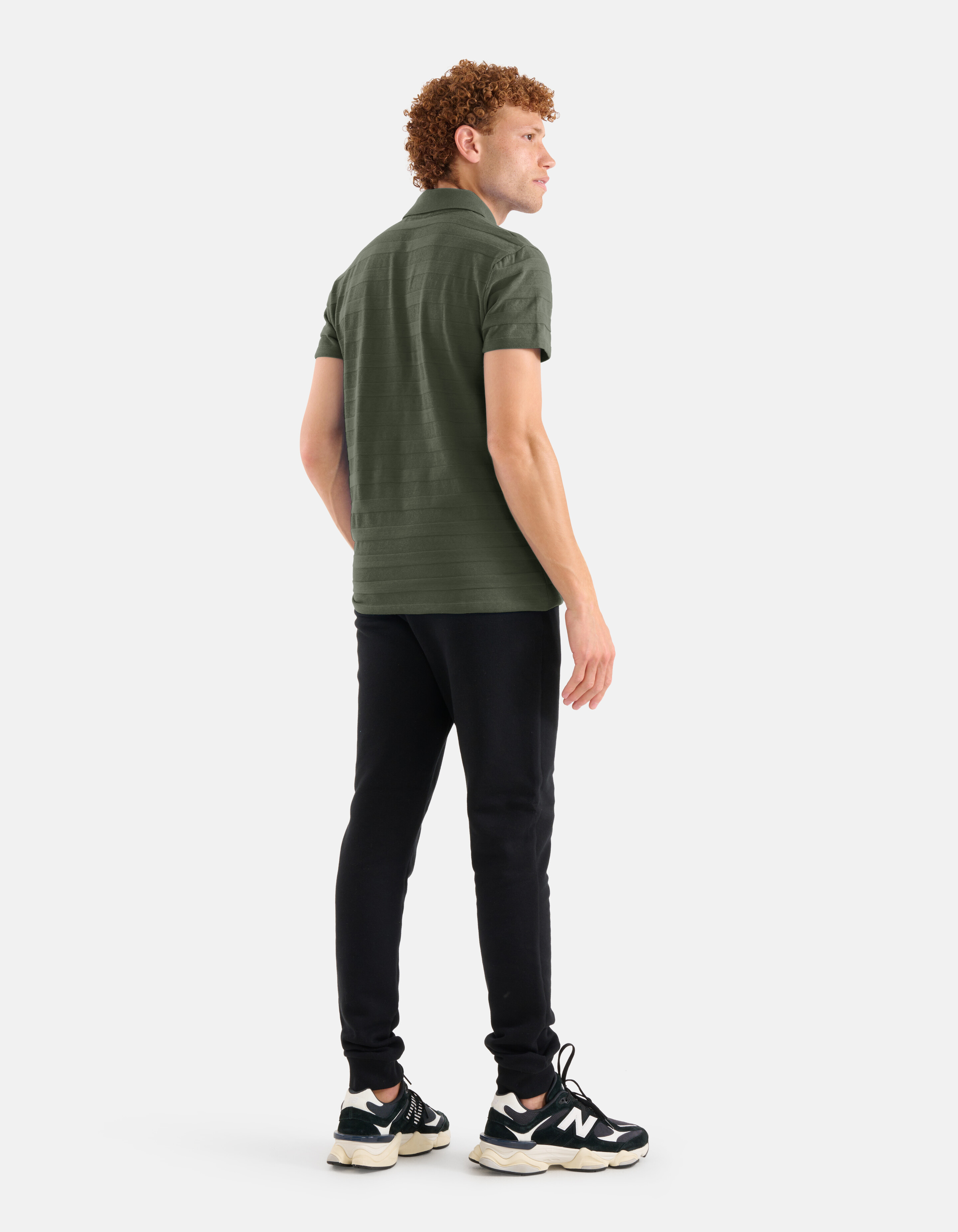Structuur Polo Donkergroen SHOEBY MEN