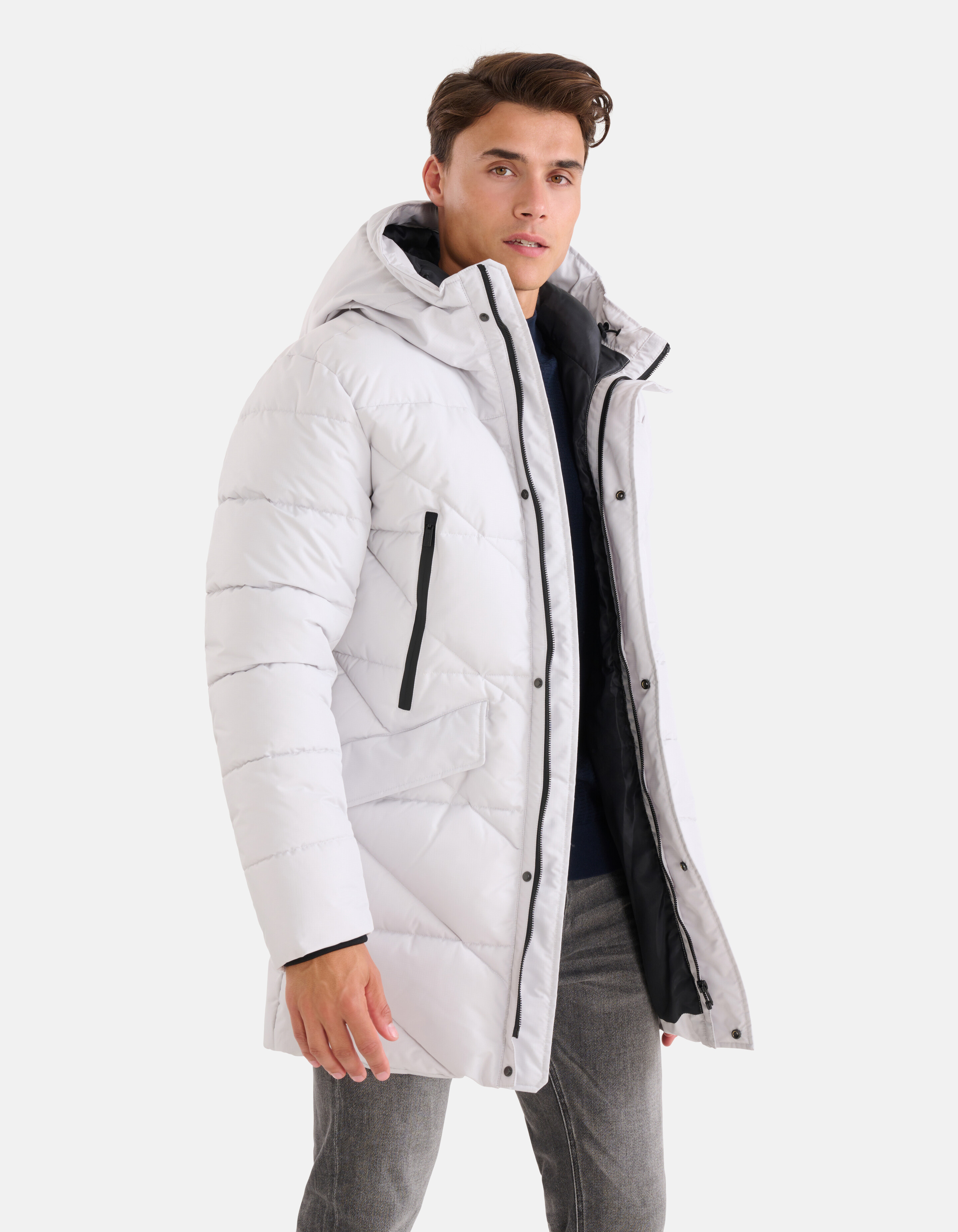 Quilted Jas Lichtgrijs SHOEBY MEN