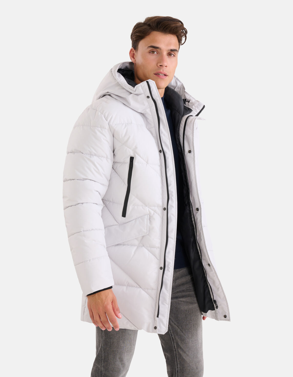 Quilted Jas Lichtgrijs SHOEBY MEN