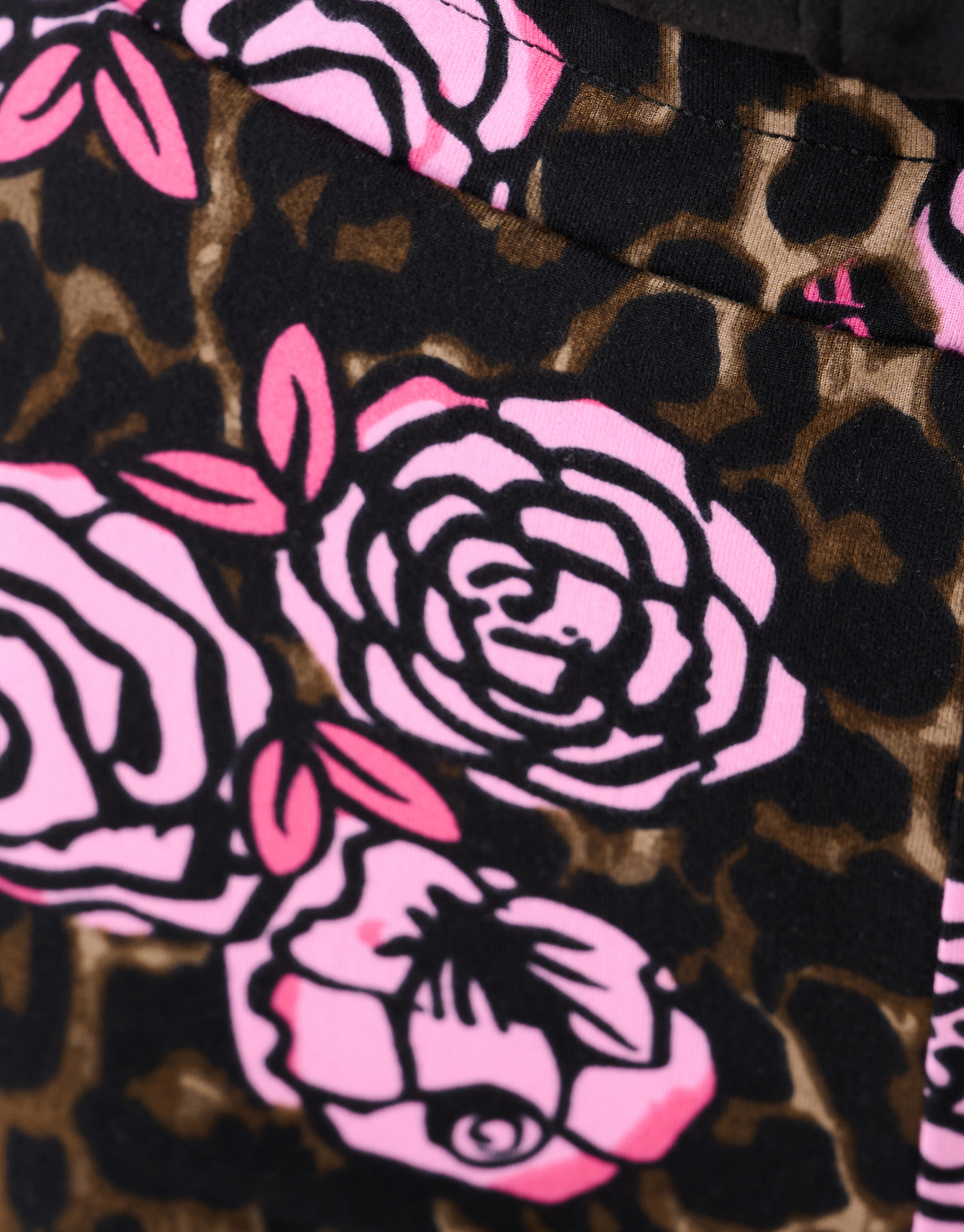 Rose Printed Flared Broek Bruin SHOEBY GIRLS