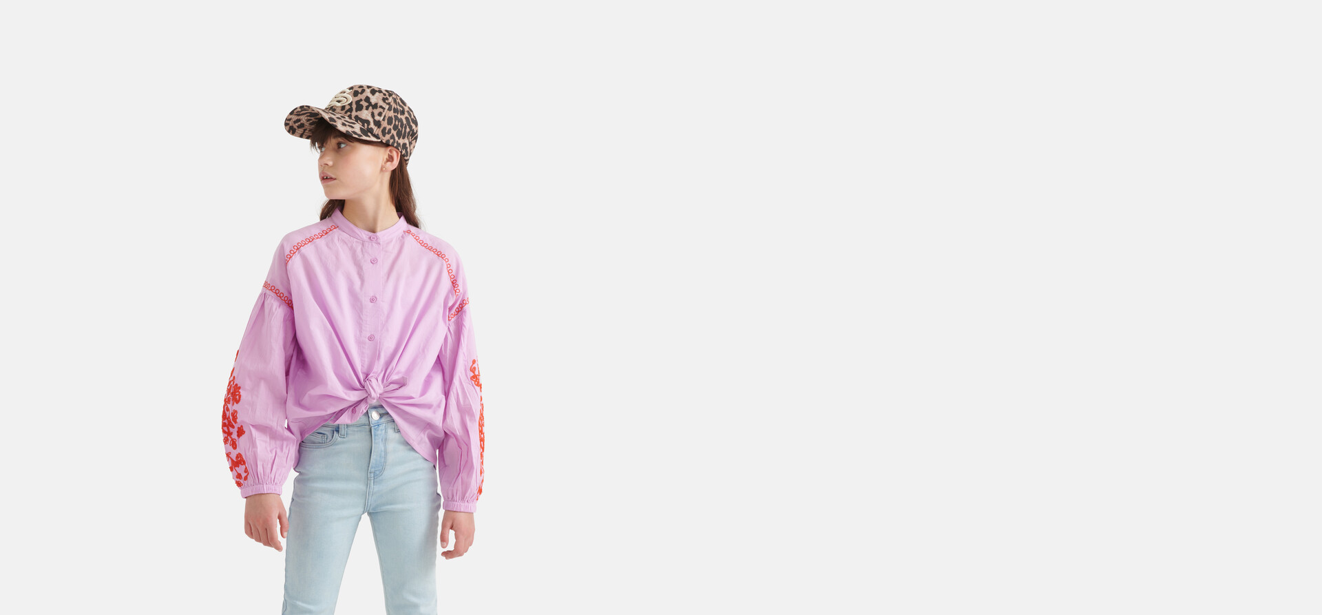 Embroidery Blouse Lichtpaars SHOEBY GIRLS