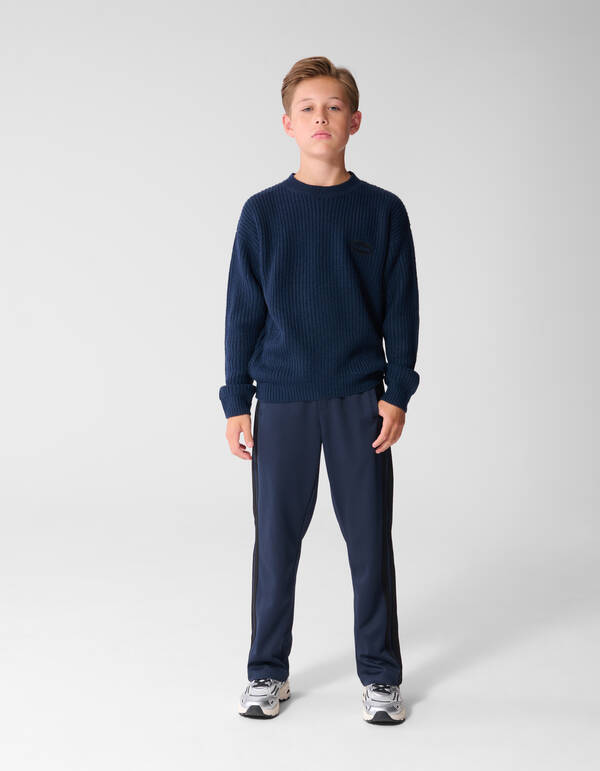 Relaxed Embroidery Gebreide Trui Donkerblauw SHOEBY BOYS