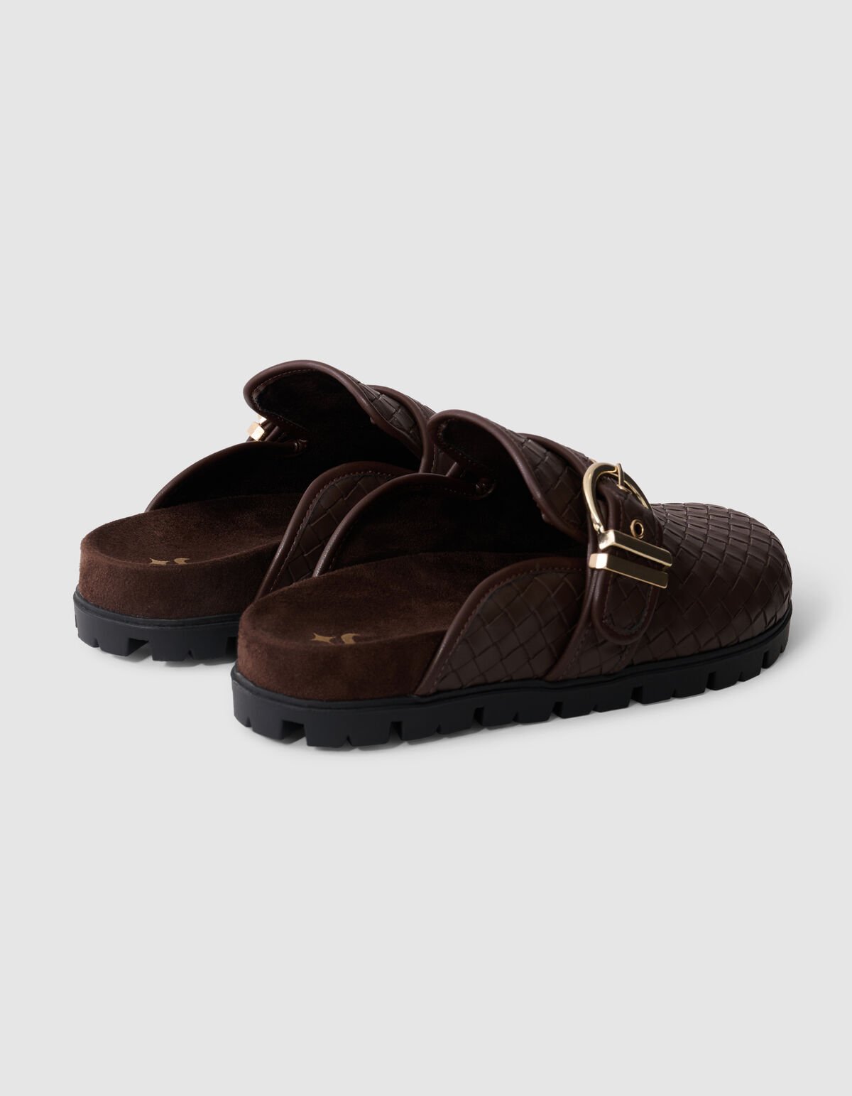 Braided Gesp Instappers Bruin SHOEBY SHOES