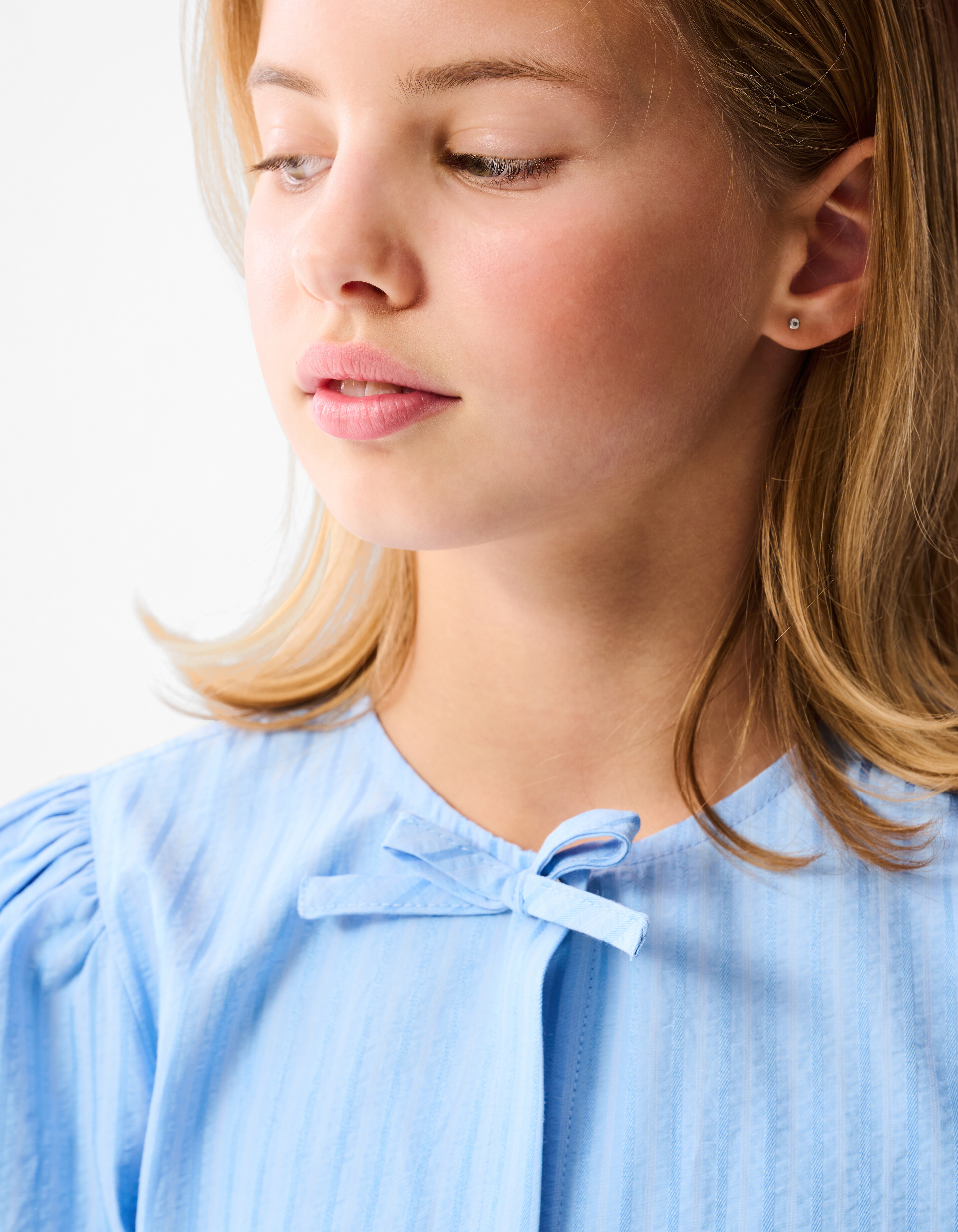 Stripe Strik Top Blauw SHOEBY GIRLS