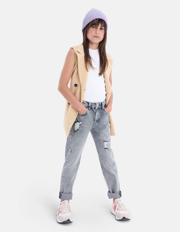 Tapered Fit Jeans Grijs JILL&MITCH