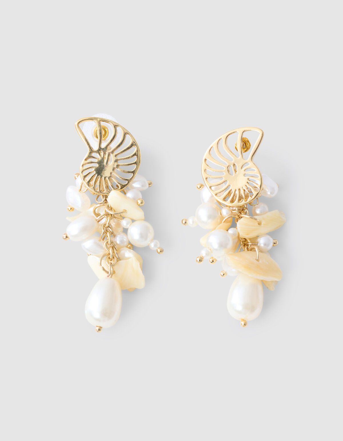 Schelp Oorbellen Goud SHOEBY ACCESSOIRES