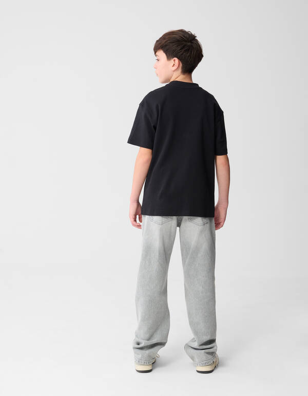 Basis Label T-shirt Zwart SHOEBY BOYS
