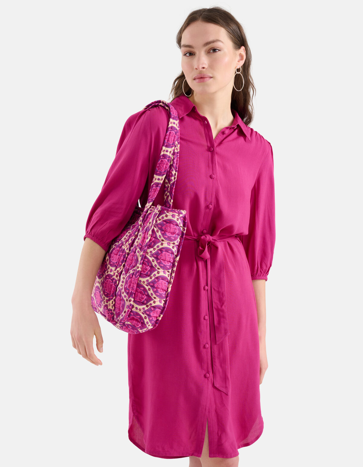 Grafische Print Shopper Paars SHOEBY ACCESSOIRES
