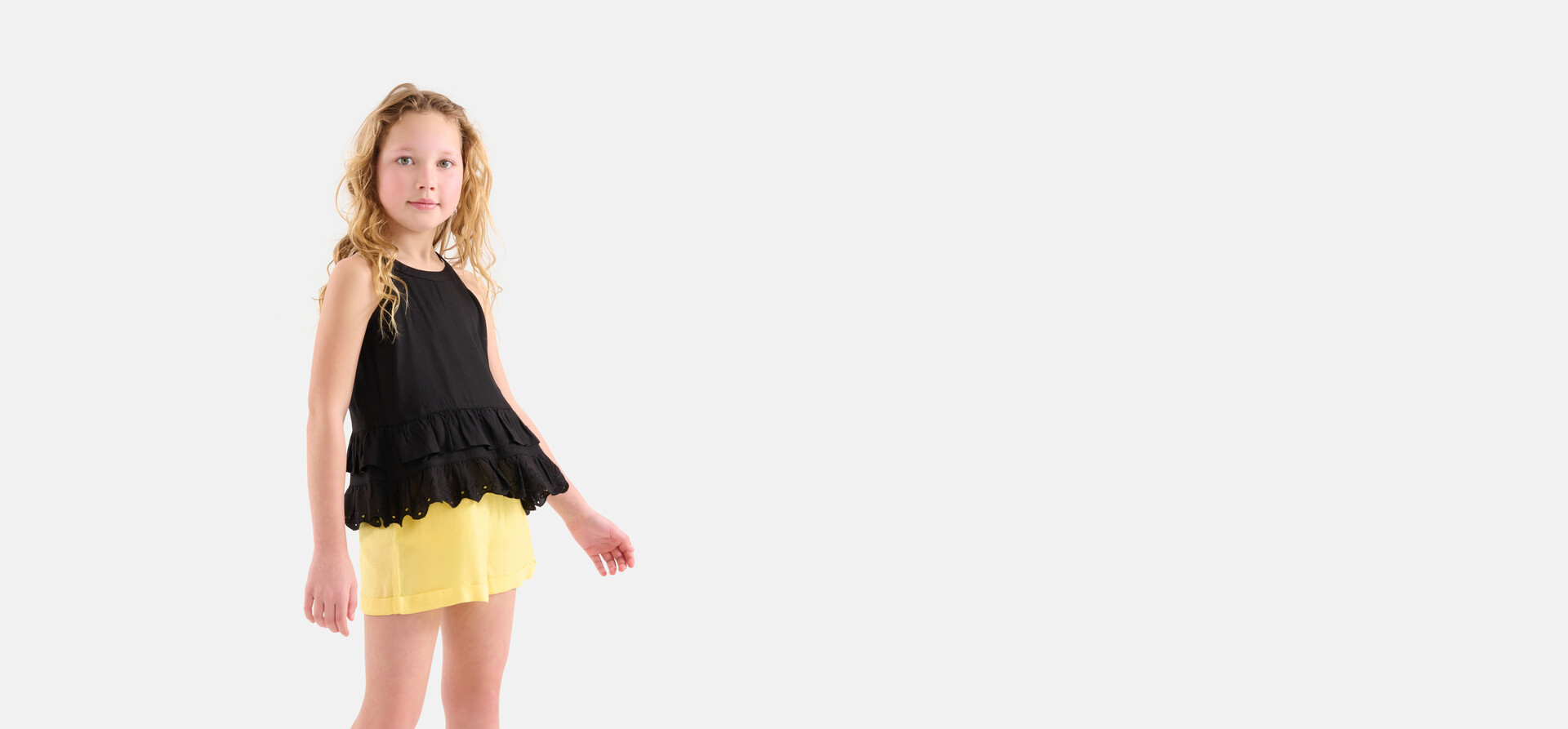 Embroidery Halter Top Zwart SHOEBY GIRLS
