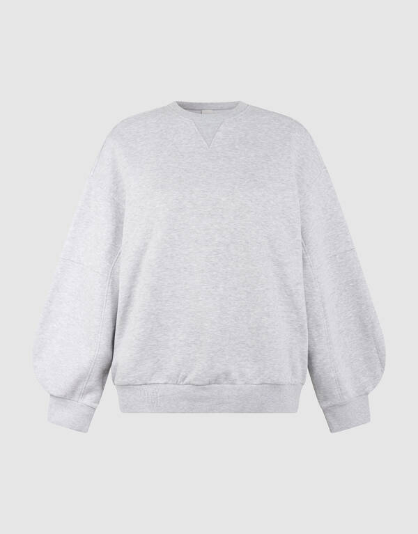 Oversized Big Sleeve Sweater Lichtgrijs SHOEBY WOMEN