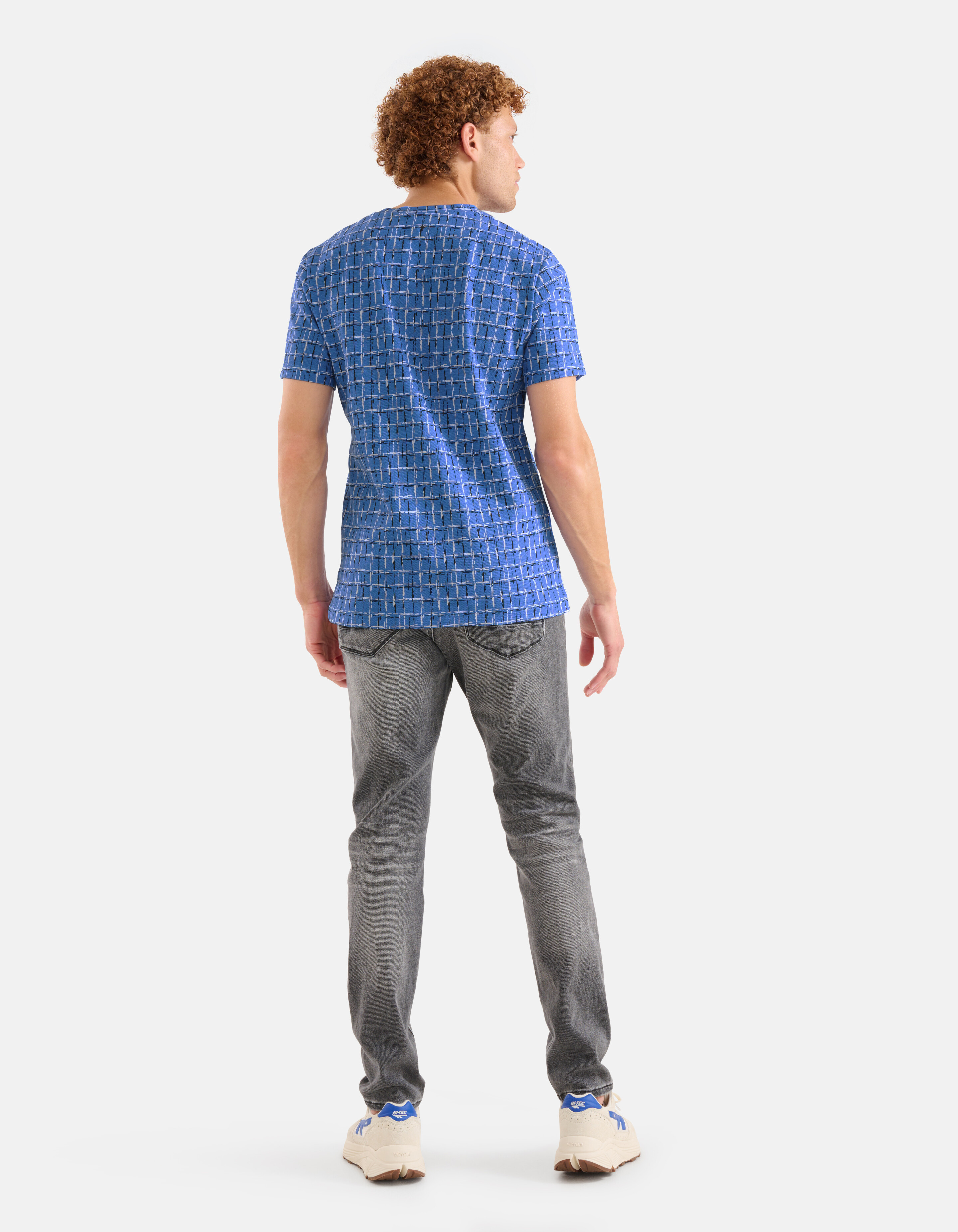 Printed T-shirt Blauw SHOEBY MEN