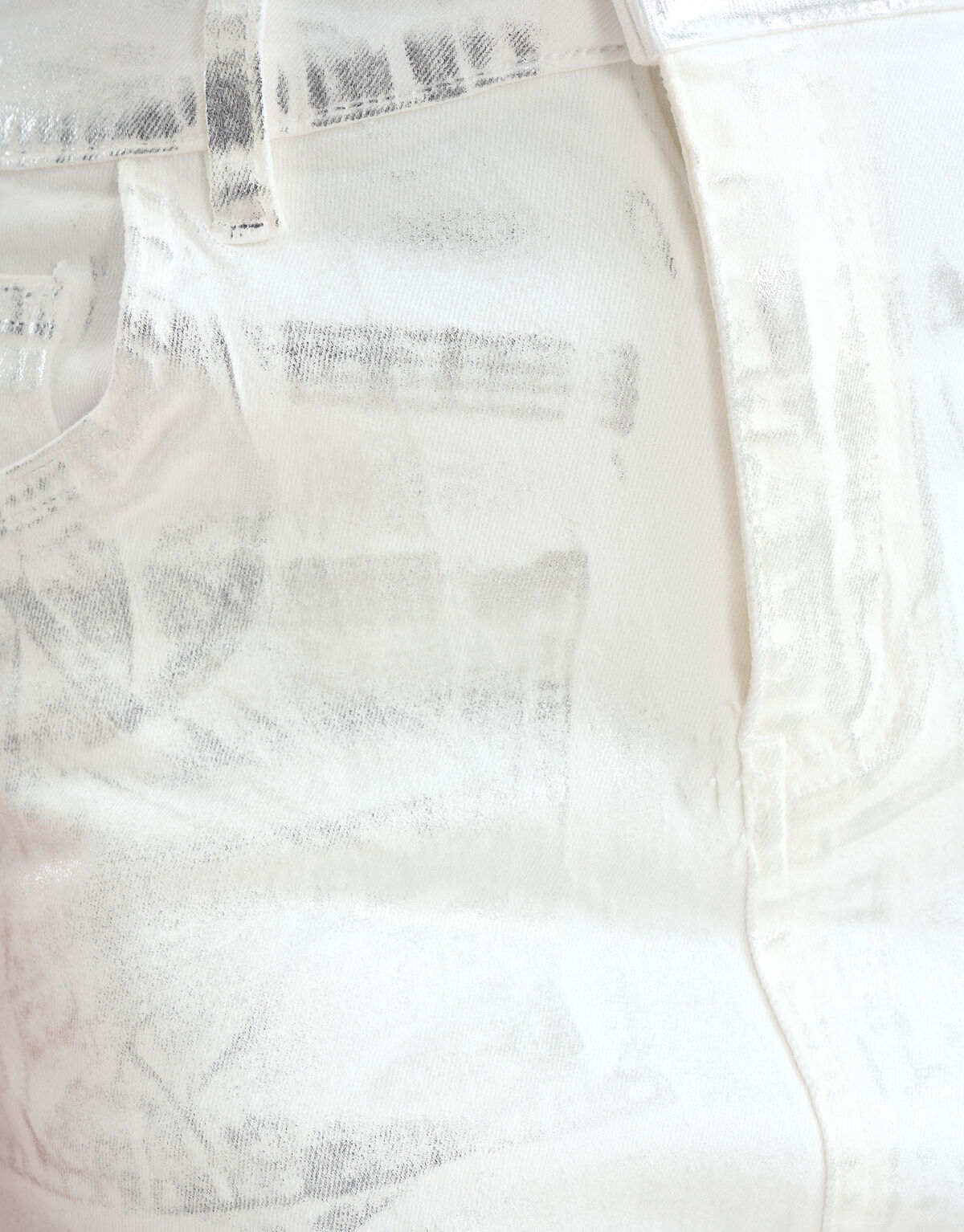 Metallic Denim Rok Zilver SHOEBY WOMEN