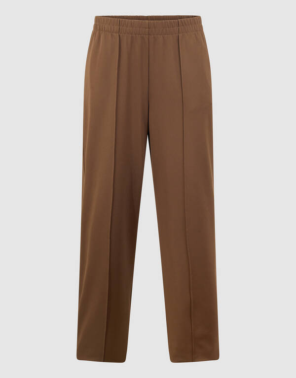 Basis Wide Leg Broek Bruin SHOEBY WOMEN