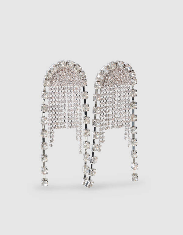 Multi Strass Oorbellen Zilver SHOEBY ACCESSOIRES