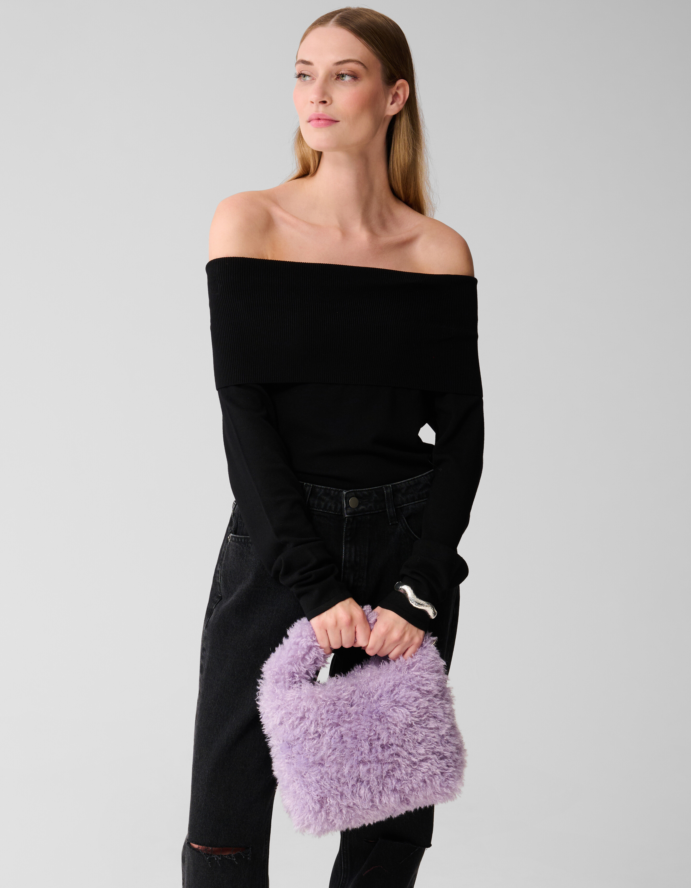 Fluffy Fur Tas Paars SHOEBY ACCESSOIRES