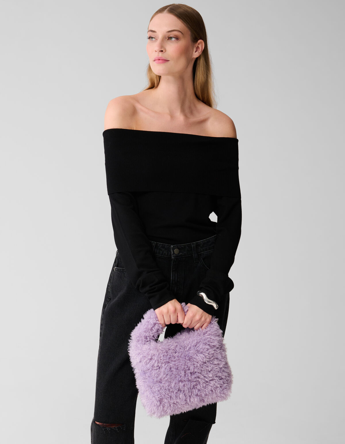 Fluffy Fur Tas Paars SHOEBY ACCESSOIRES