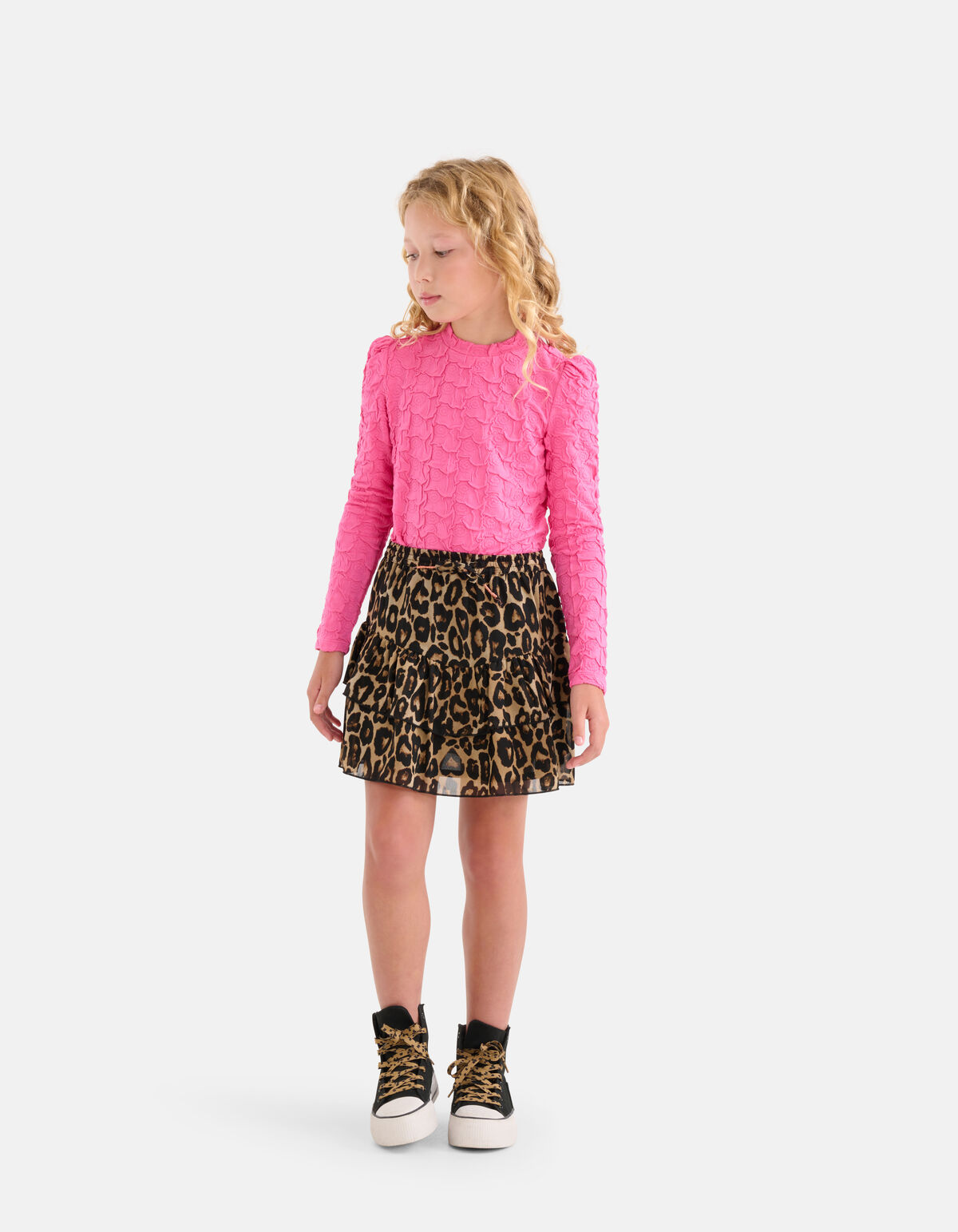 Leopard Print Rok Bruin SHOEBY GIRLS