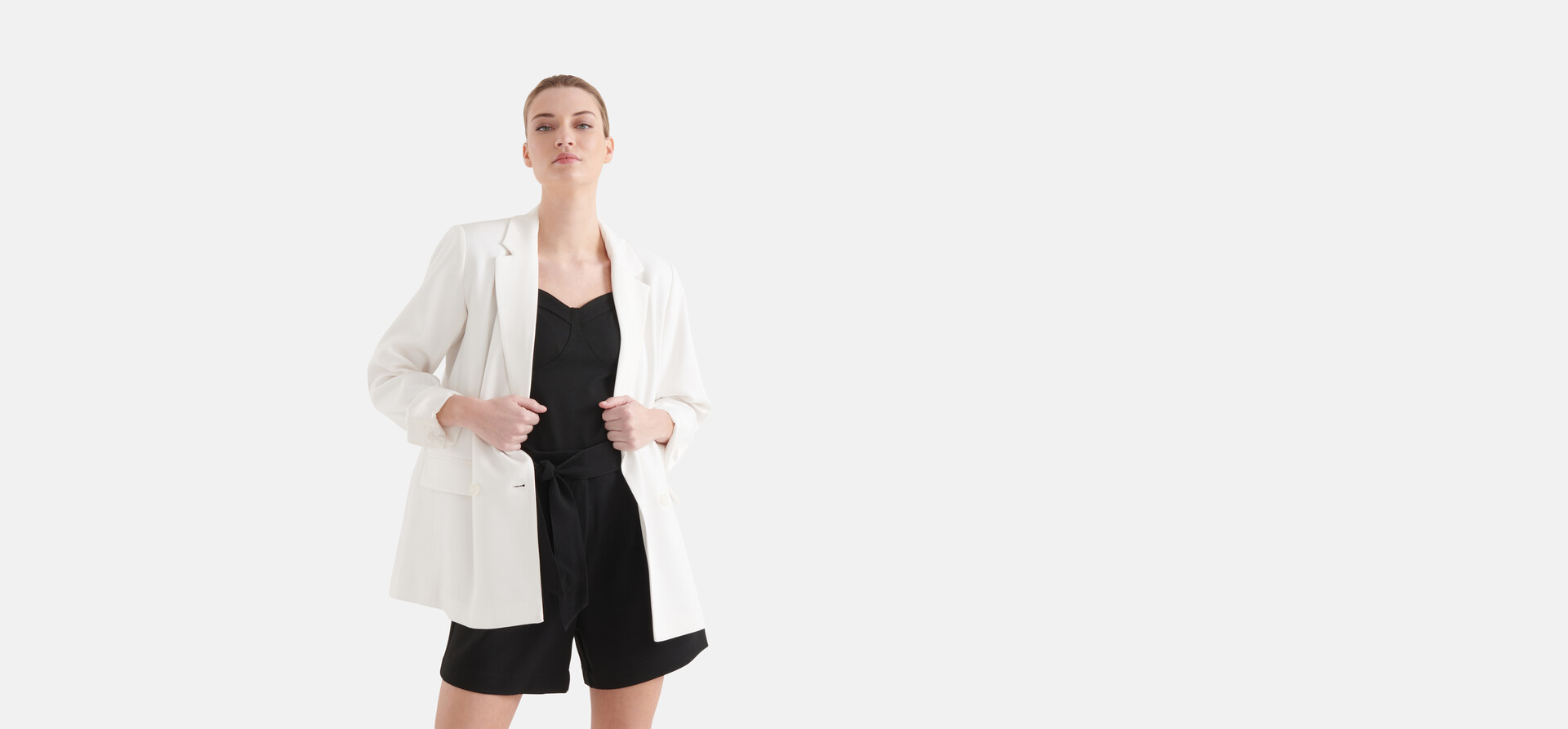 Grafische Blazer Gebroken Wit By Mieke SHOEBY WOMEN
