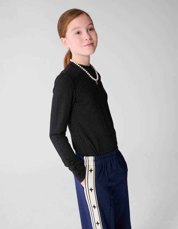 Rib Top Zwart SHOEBY GIRLS