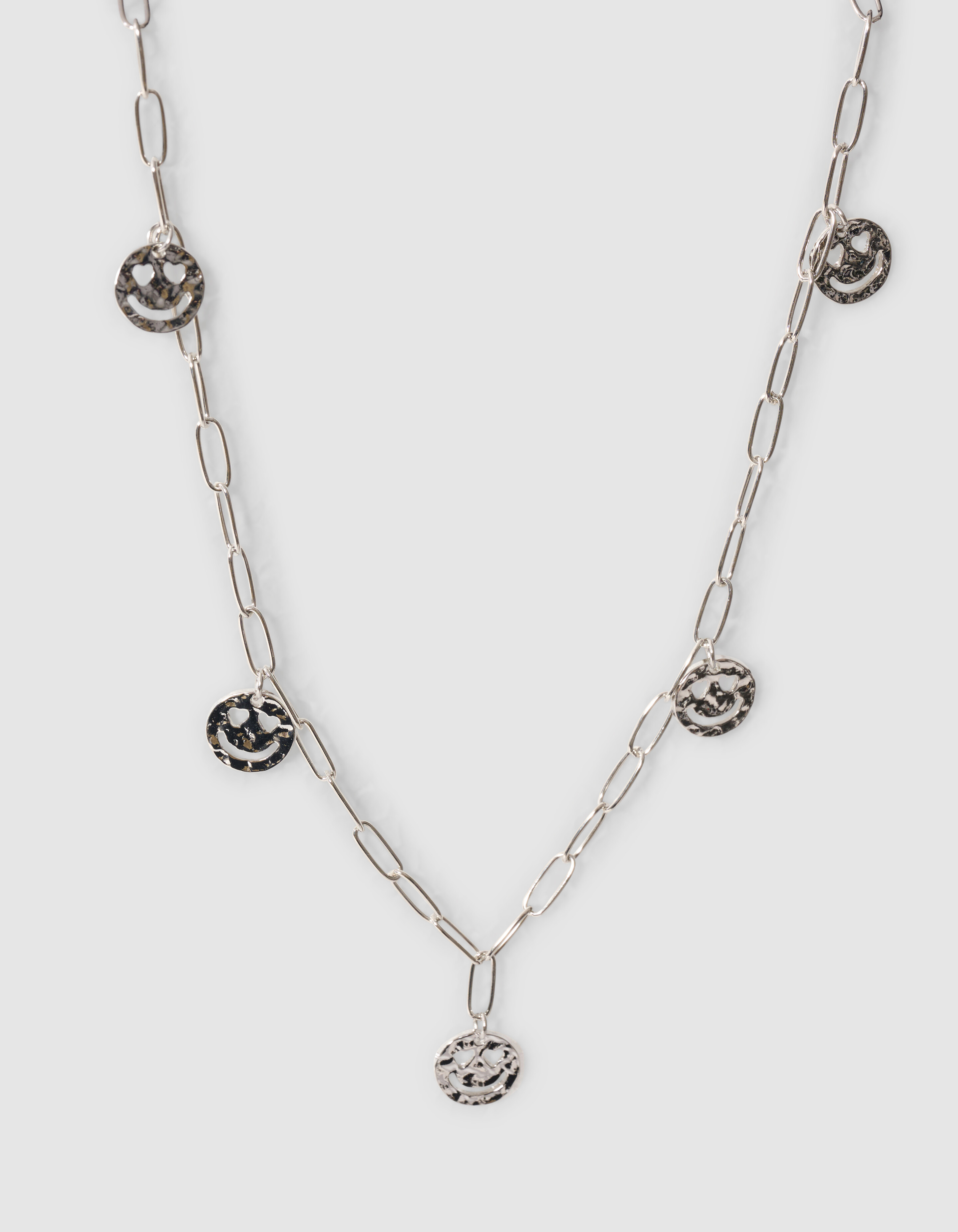 Smiley Ketting Zilver SHOEBY ACCESSOIRES